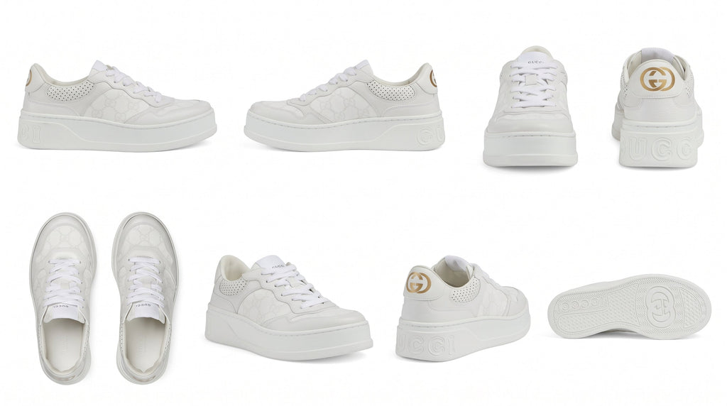 Gucci Women’s GG Supreme White & Grey Chunky Trainers