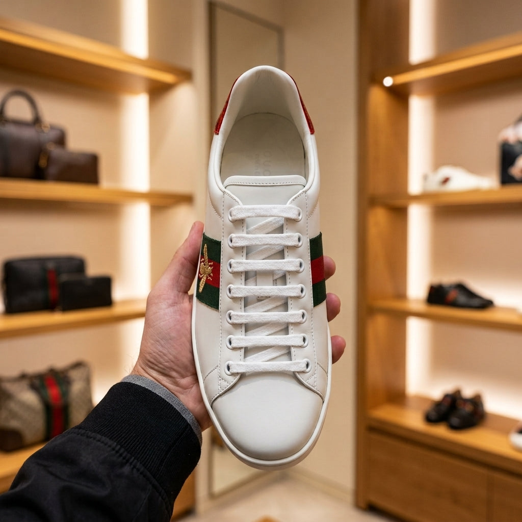 Gucci Ace Bee White Leather Women’s Trainers