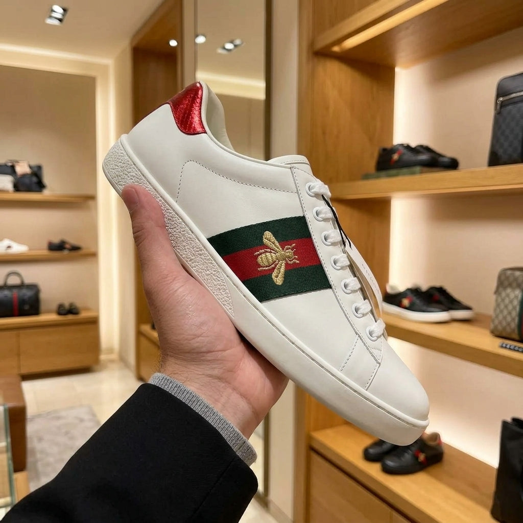 Gucci Ace Bee White Leather Women’s Trainers