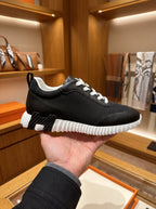 Hermès Bouncing Black & White Trainers