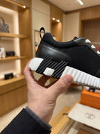 Hermès Bouncing Black & White Trainers