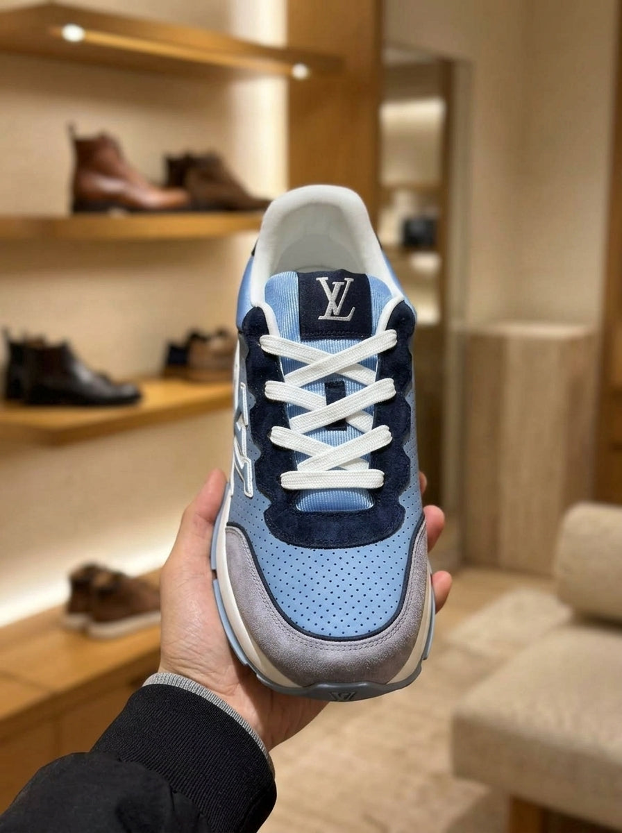 Louis Vuitton LV Classic Blue Nubuck Trainers