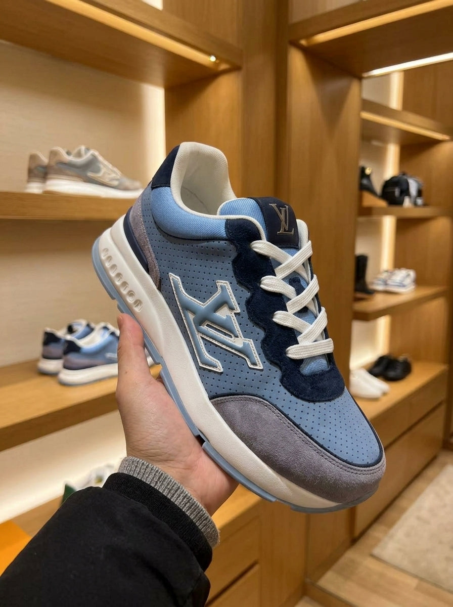 Louis Vuitton LV Classic Blue Nubuck Trainers