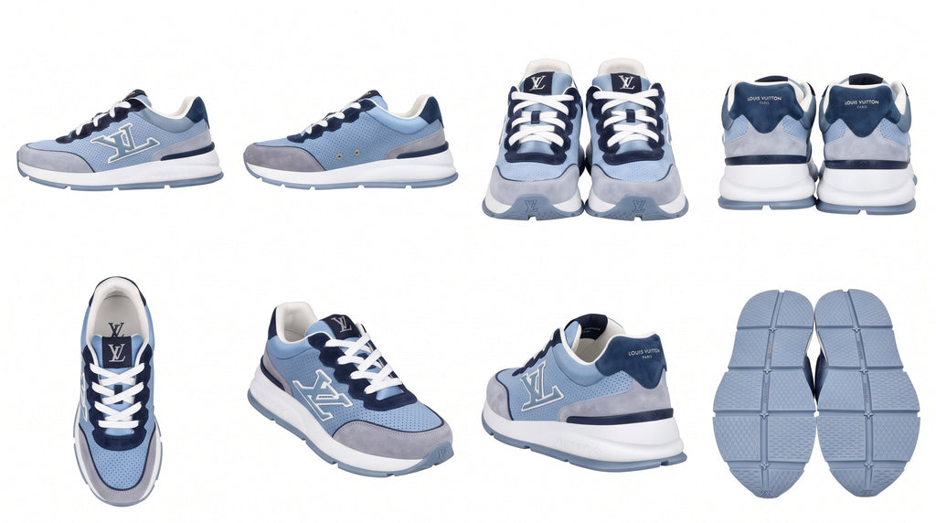 Louis Vuitton LV Classic Blue Nubuck Trainers