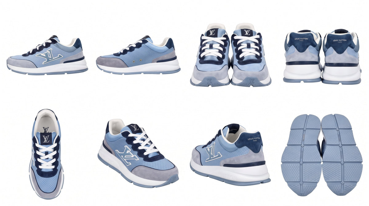 Louis Vuitton LV Classic Blue Nubuck Trainers