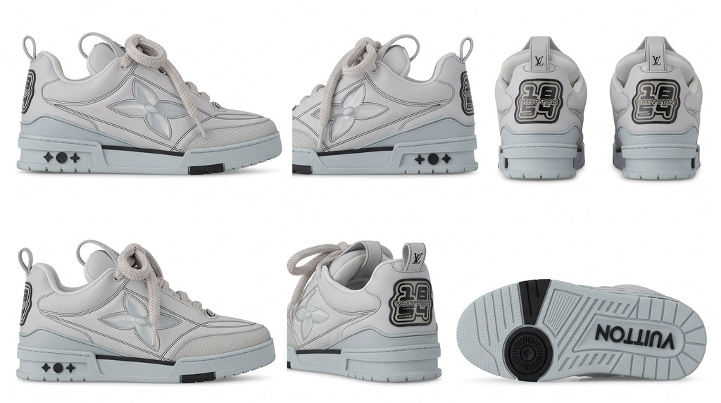 Louis Vuitton LV Skate Grey Leather Sneakers