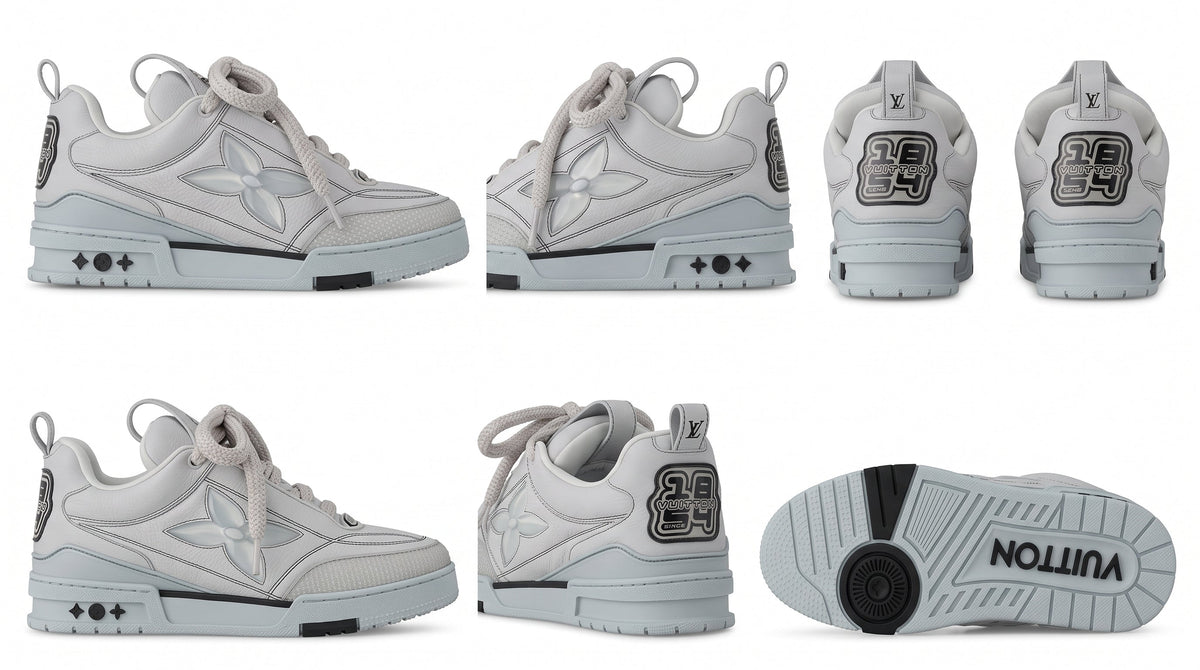 Louis Vuitton LV Skate Grey Leather Sneakers