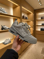 Louis Vuitton White & Grey Low-Top Trainers