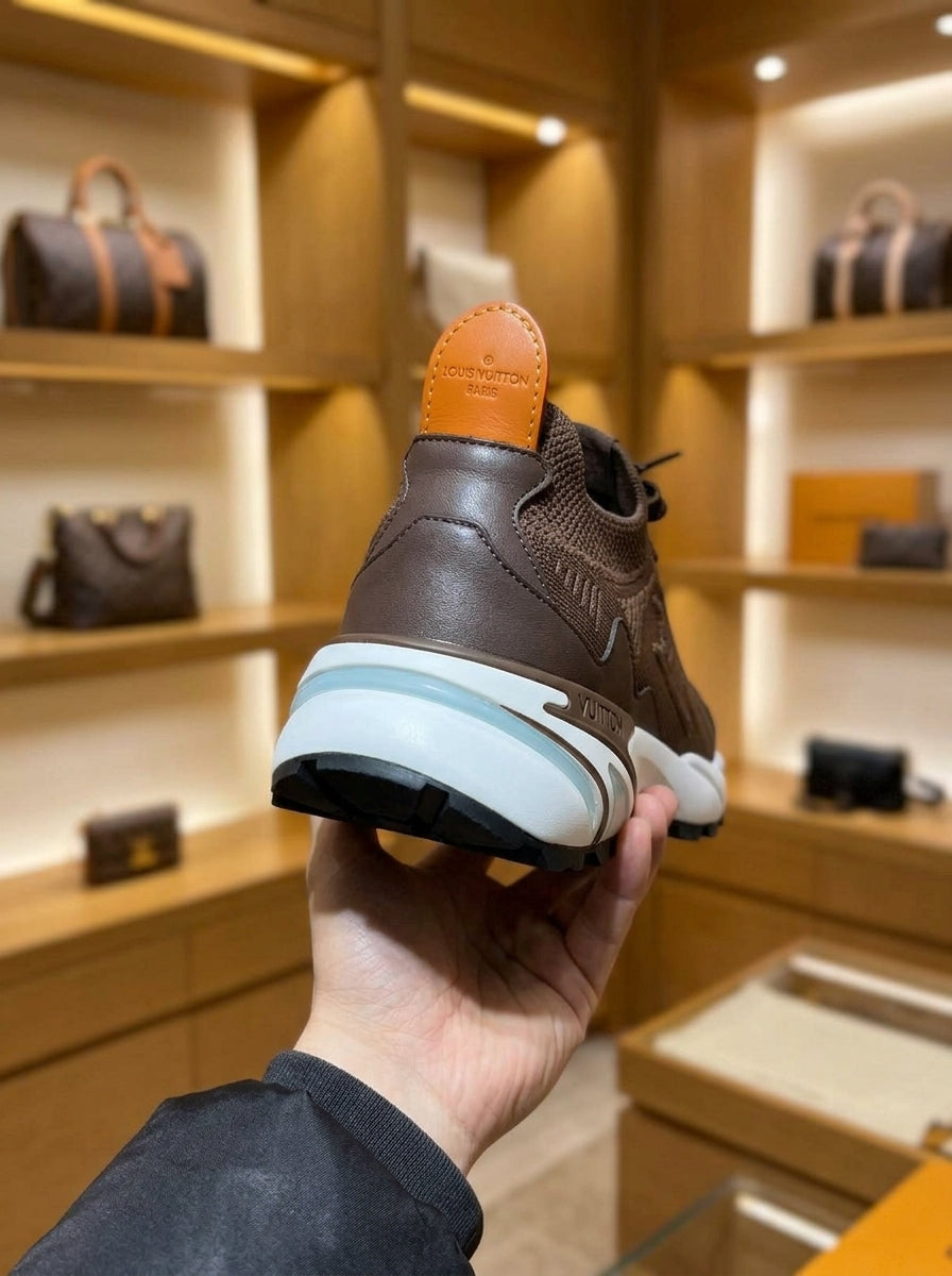 Louis Vuitton LV Tatic Knit Brown & White Trainers