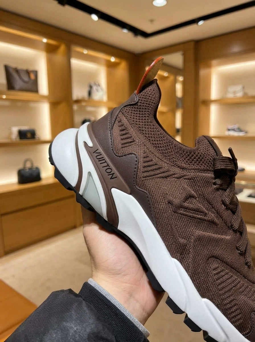 Louis Vuitton LV Tatic Knit Brown & White Trainers