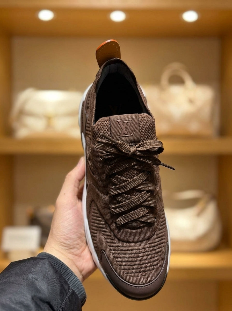 Louis Vuitton LV Tatic Knit Brown & White Trainers