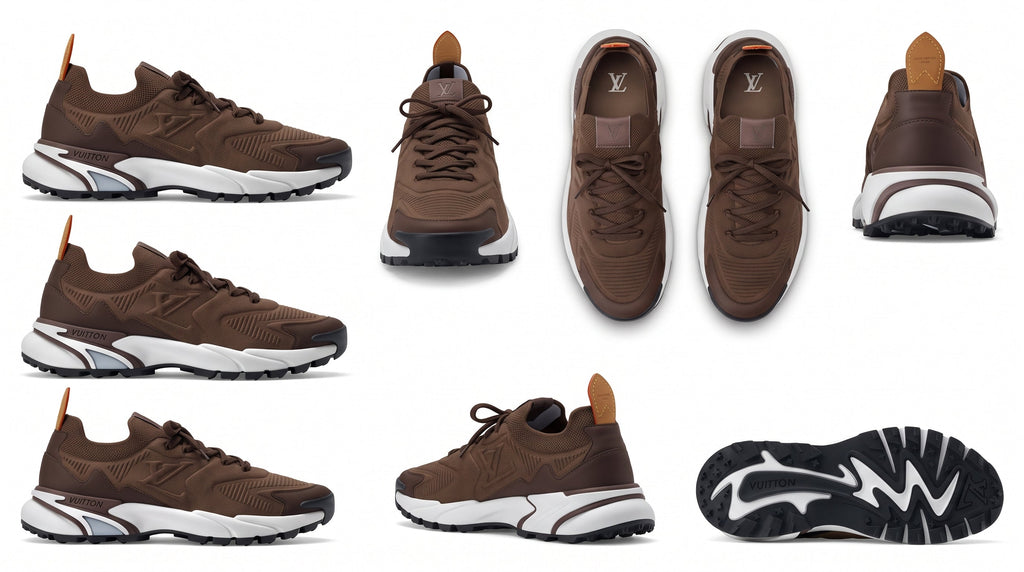 Louis Vuitton LV Tatic Knit Brown & White Trainers