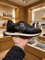 Louis Vuitton Run Away Black Damier Leather Trainers