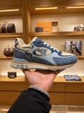 Louis Vuitton Run Away Blue Monogram Denim Trainers