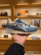 Louis Vuitton Run Away Blue Monogram Denim Trainers