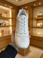 Louis Vuitton Run Away White Perforated Leather Trainers
