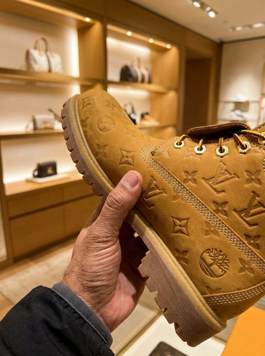 Louis Vuitton x Timberland 6-In Wheat Monogram Boots