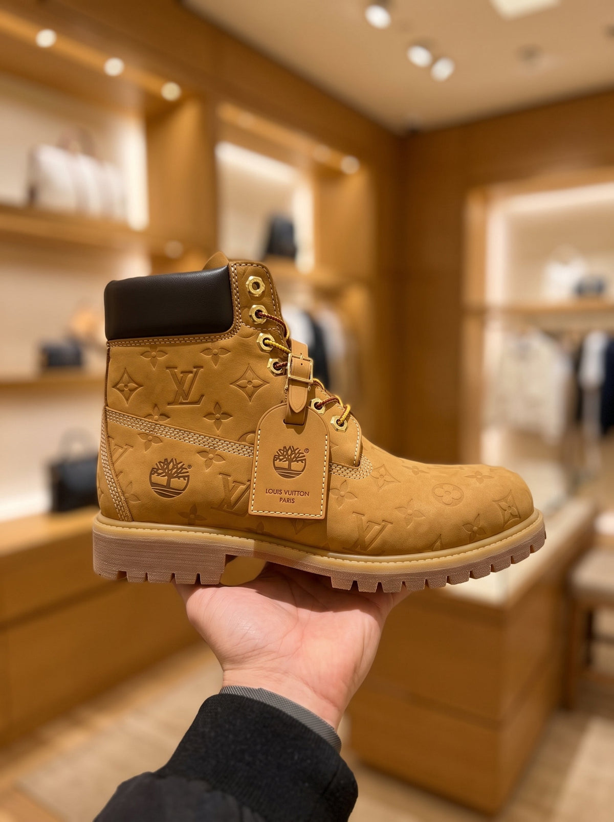 Louis Vuitton x Timberland 6-In Wheat Monogram Boots