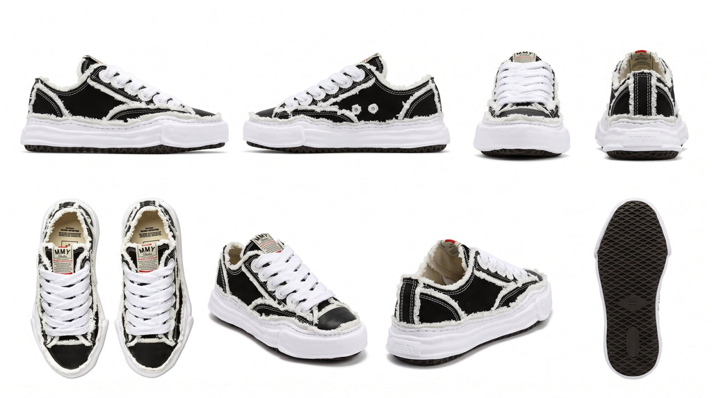 Maison Mihara Yasuhiro Peterson OG Sole Frayed Black Trainers