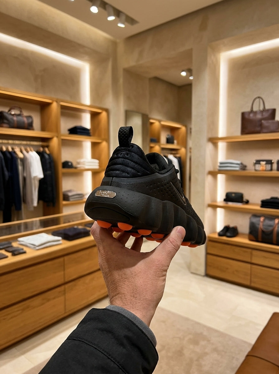 Men’s Nike Mind 002 Black & Hyper Crimson Trainers