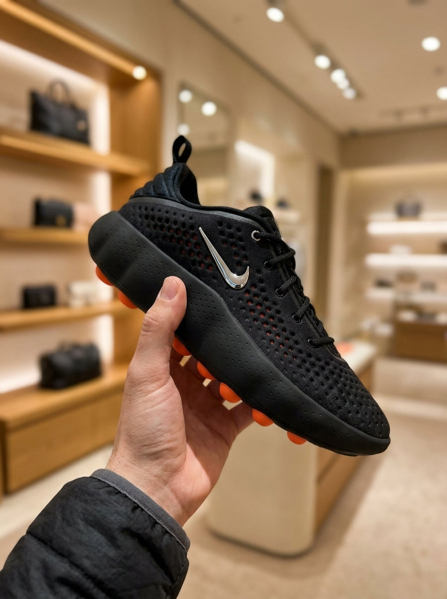Men’s Nike Mind 002 Black & Hyper Crimson Trainers
