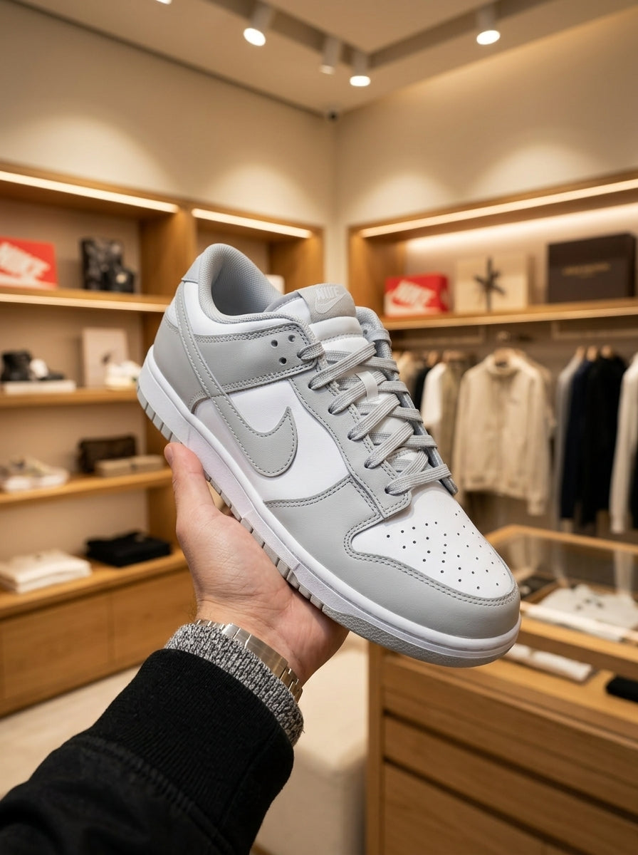 Nike Dunk Low Retro White & Light Smoke Grey Men’s Trainers