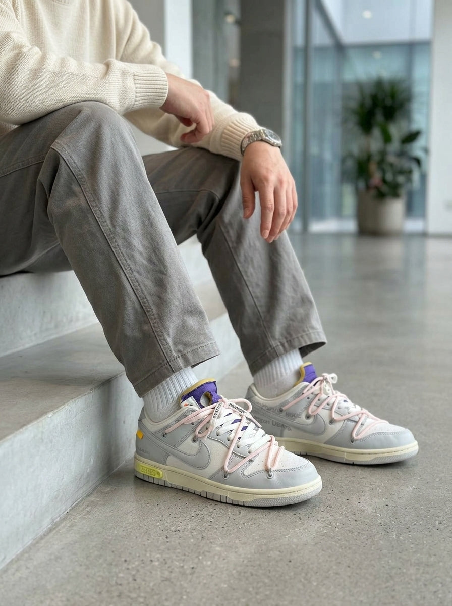 Nike x Off-White Dunk Low White & Grey Trainers