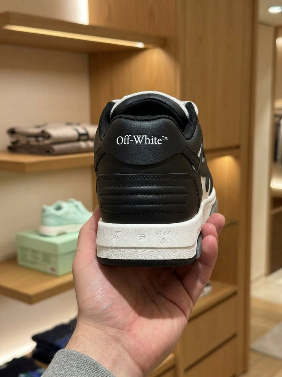Off-White Out of Office Black & White Trainers – Black Sole