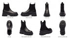 Prada Monolith Black Brushed Leather Chelsea Boots