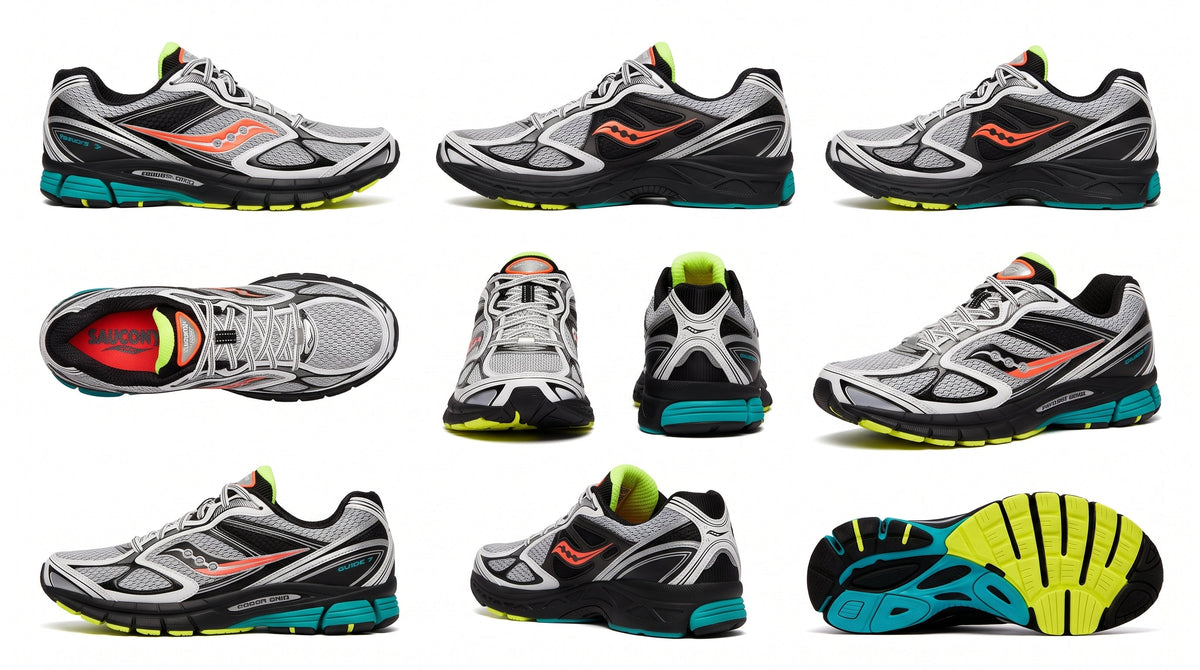 Saucony ProGrid Guide 7 White/Teal Trainers