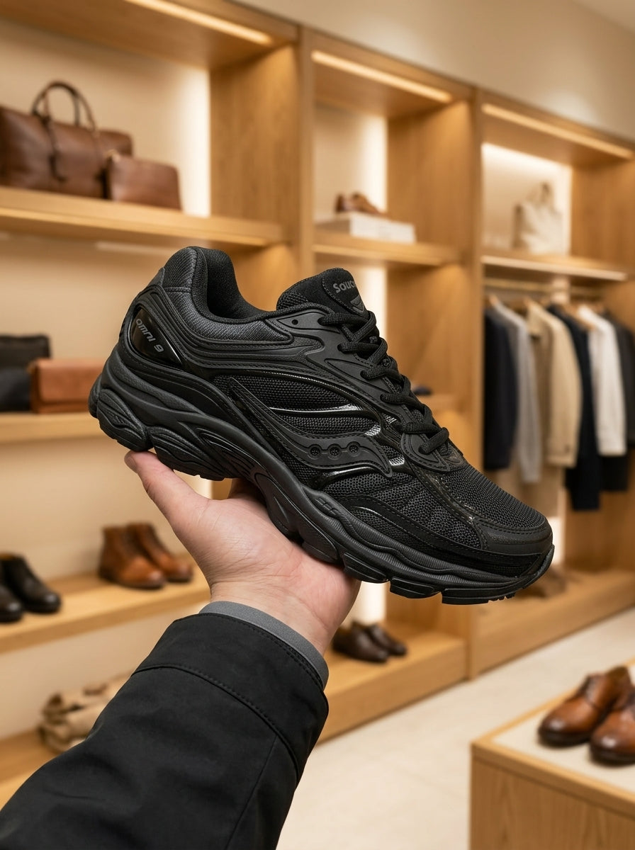Saucony ProGrid Omni 9 Armor Black Trainers
