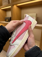Nike x Travis Scott Air Jordan 1 Low Shy Pink & Tropical Pink Trainers