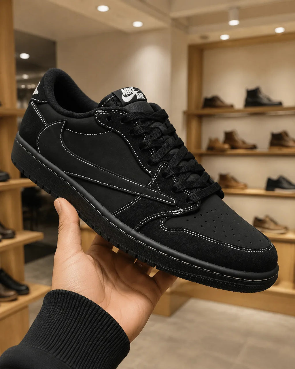 Travis Scott x Air Jordan 1 Low OG “Black Phantom” Trainers