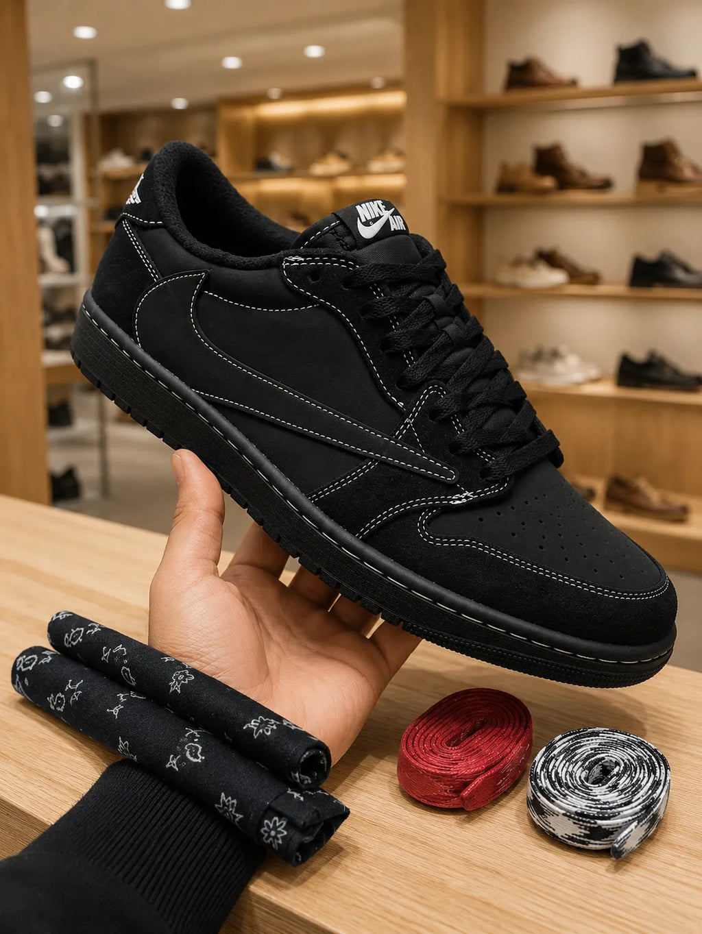 Travis Scott x Air Jordan 1 Low OG “Black Phantom” Trainers