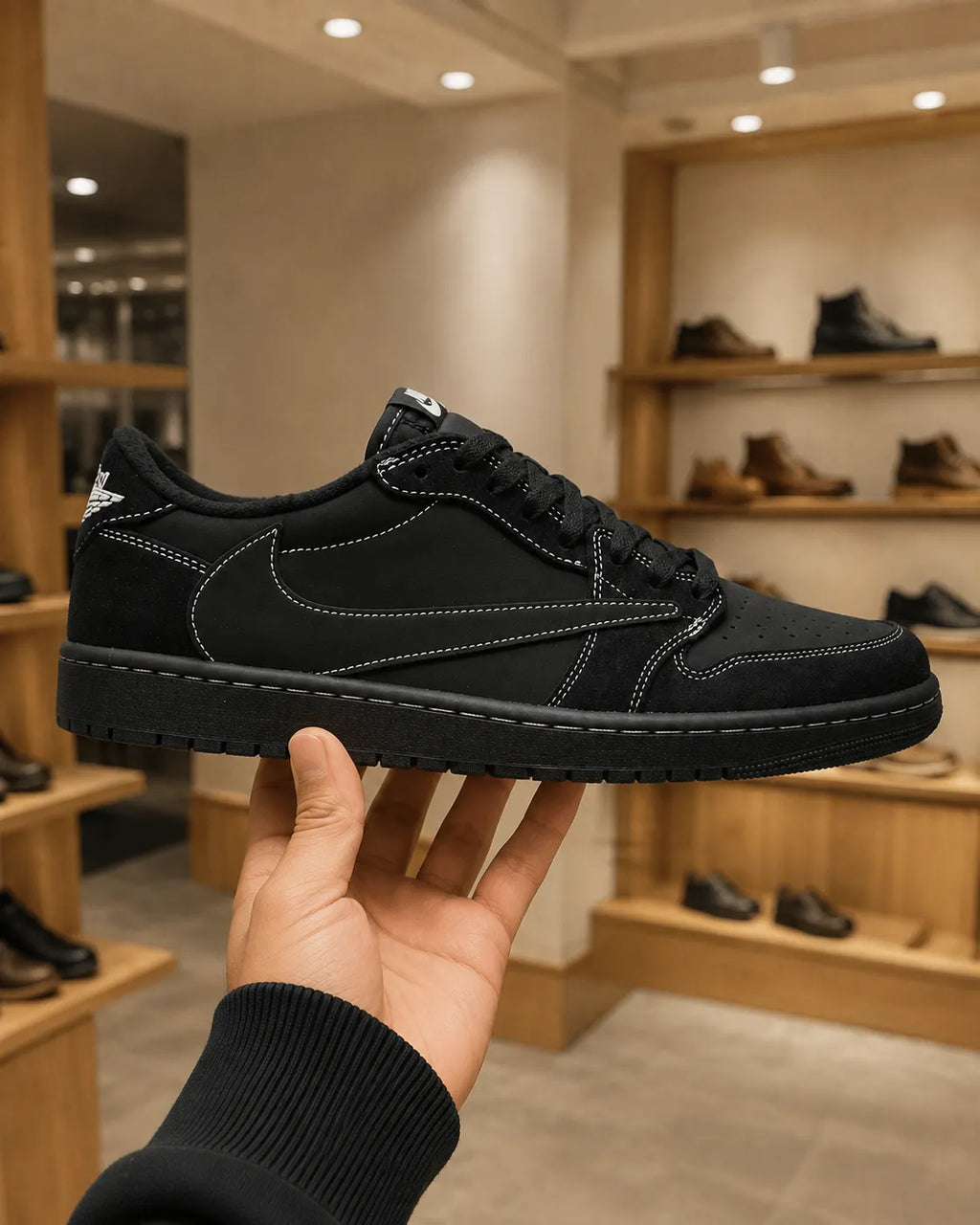 Travis Scott x Air Jordan 1 Low OG “Black Phantom” Trainers