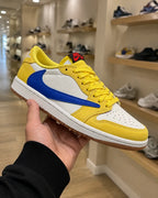 Travis Scott x Air Jordan 1 Retro Low OG “Canary” – Yellow & Light Blue