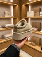 UGG Tazz Tan Platform Slippers