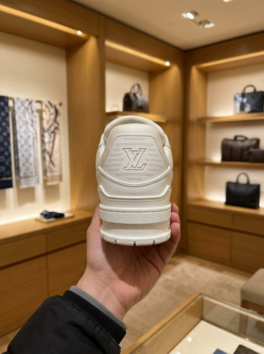 Women’s Louis Vuitton LV Trainer White Leather Trainers