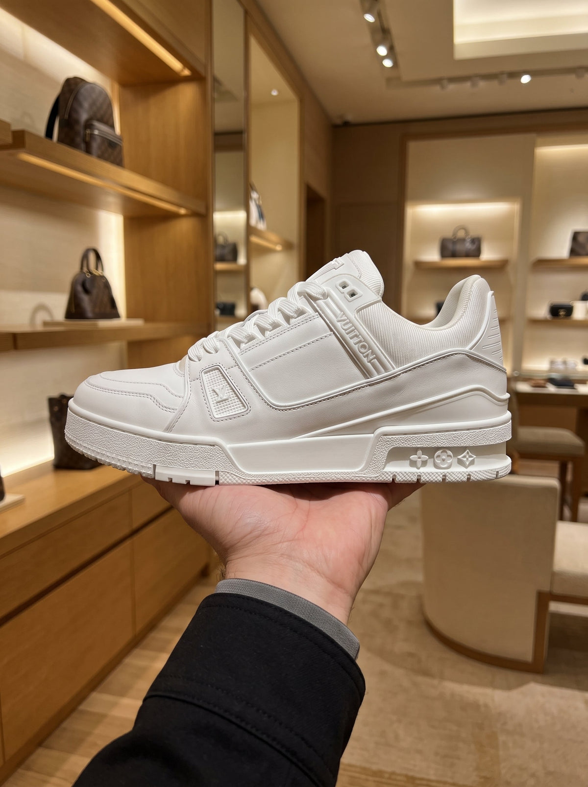 Women’s Louis Vuitton LV Trainer White Leather Trainers