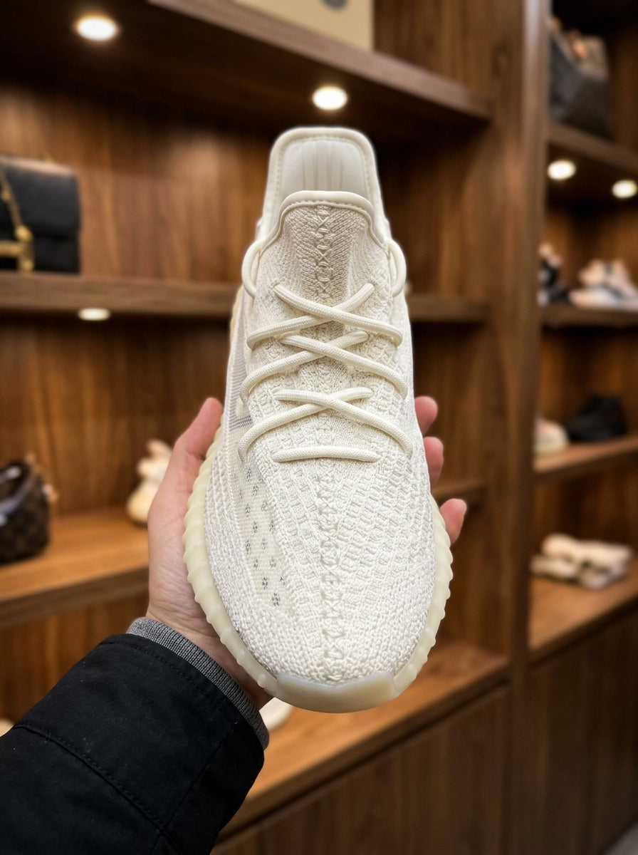 adidas Yeezy Boost 350 V2 Bone Ivory Knit Sneakers