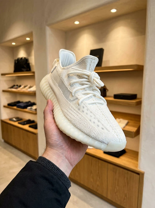adidas Yeezy Boost 350 V2 Bone Ivory Knit Sneakers