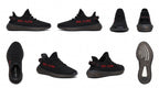 adidas Yeezy Boost 350 V2 Bred Black & Red Sneakers