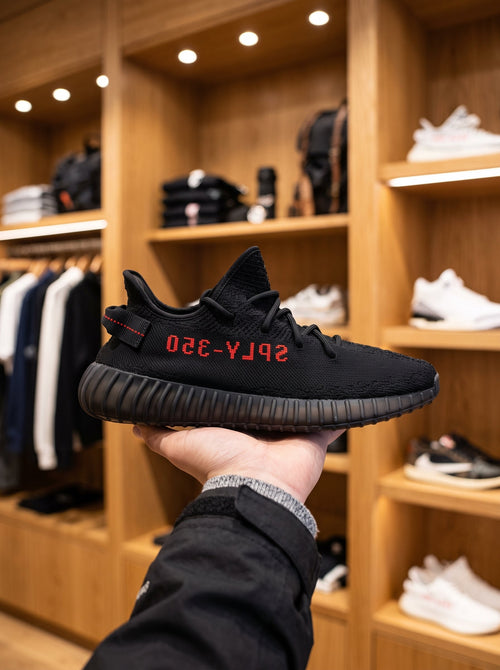 adidas YEEZY BOOST 350 V2 Black & Red Trainers