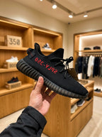 adidas YEEZY BOOST 350 V2 Black & Red Trainers