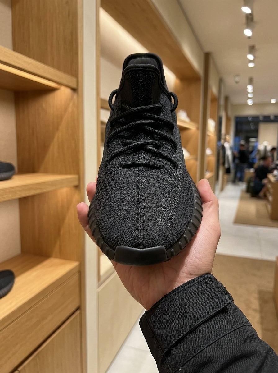 adidas Yeezy Boost 350 V2 Onyx Black Knit Sneakers