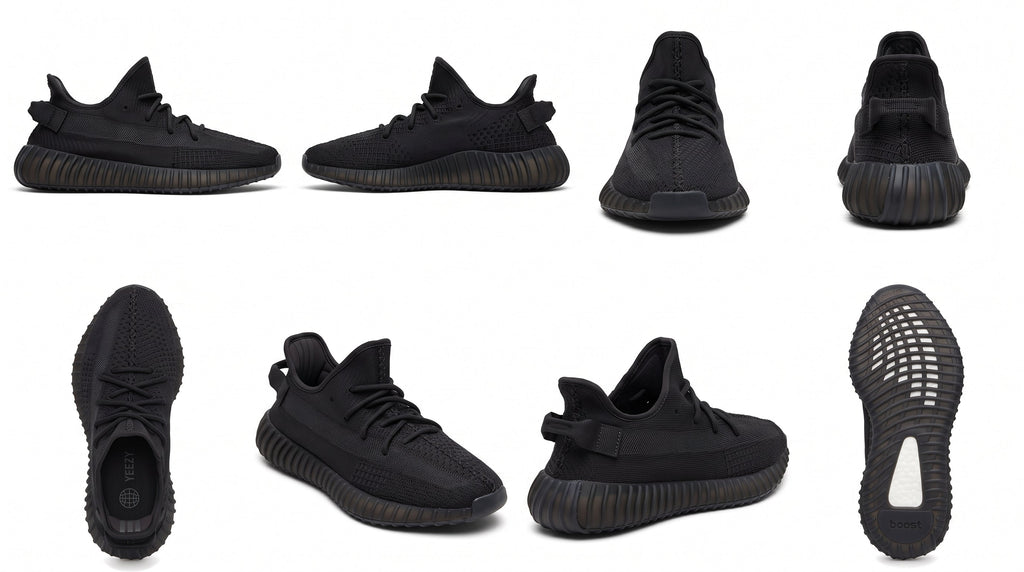 adidas Yeezy Boost 350 V2 Onyx Black Knit Sneakers