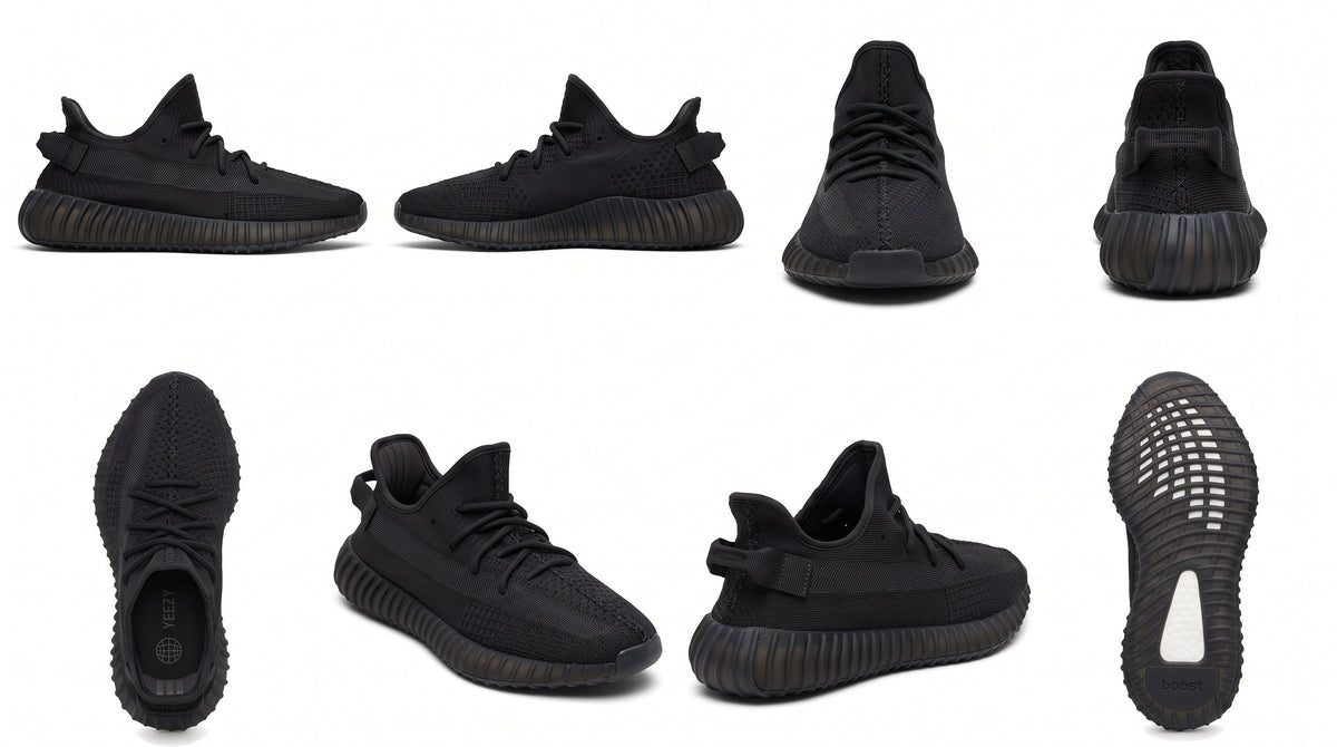 adidas Yeezy Boost 350 V2 Onyx Black Knit Sneakers