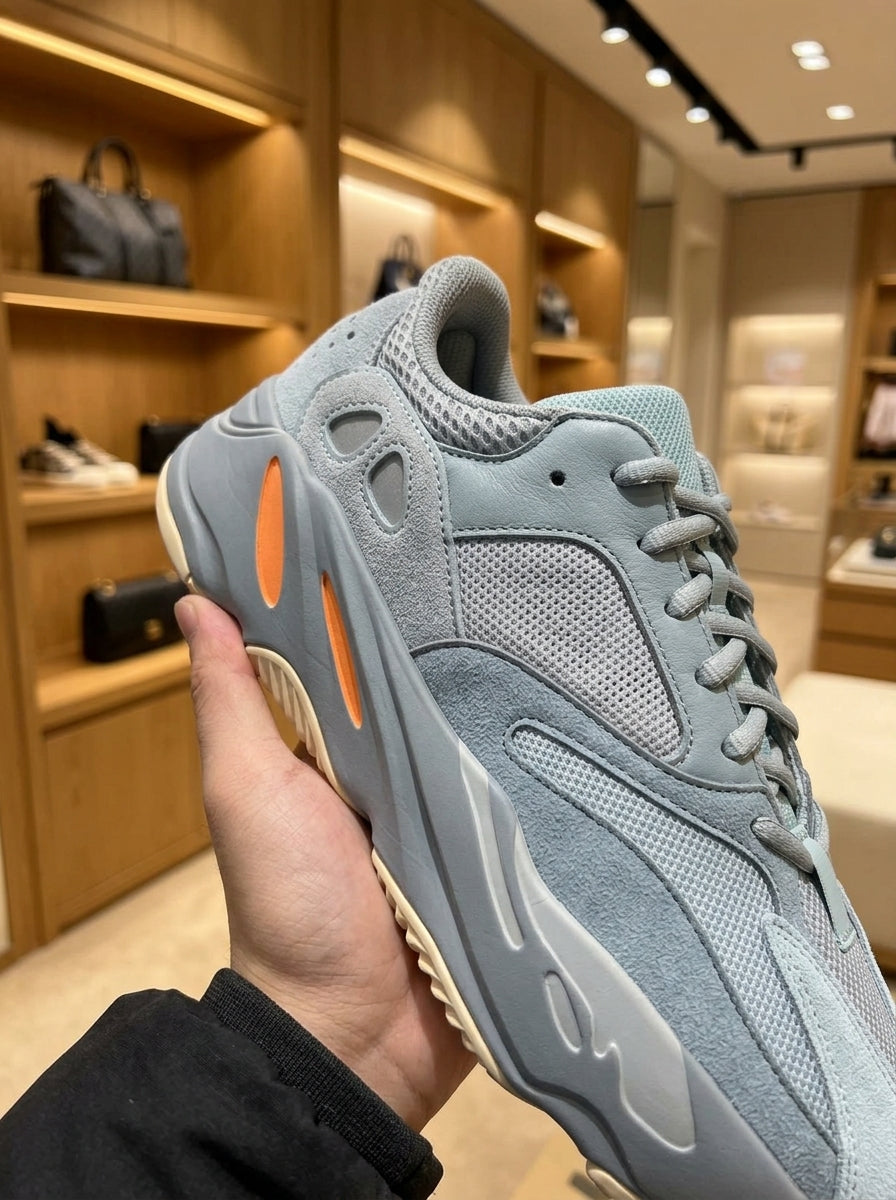 adidas YEEZY 700 Inertia Grey & Orange Trainers