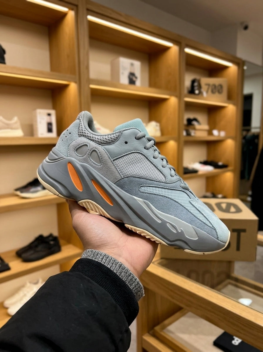 adidas YEEZY 700 Inertia Grey & Orange Trainers