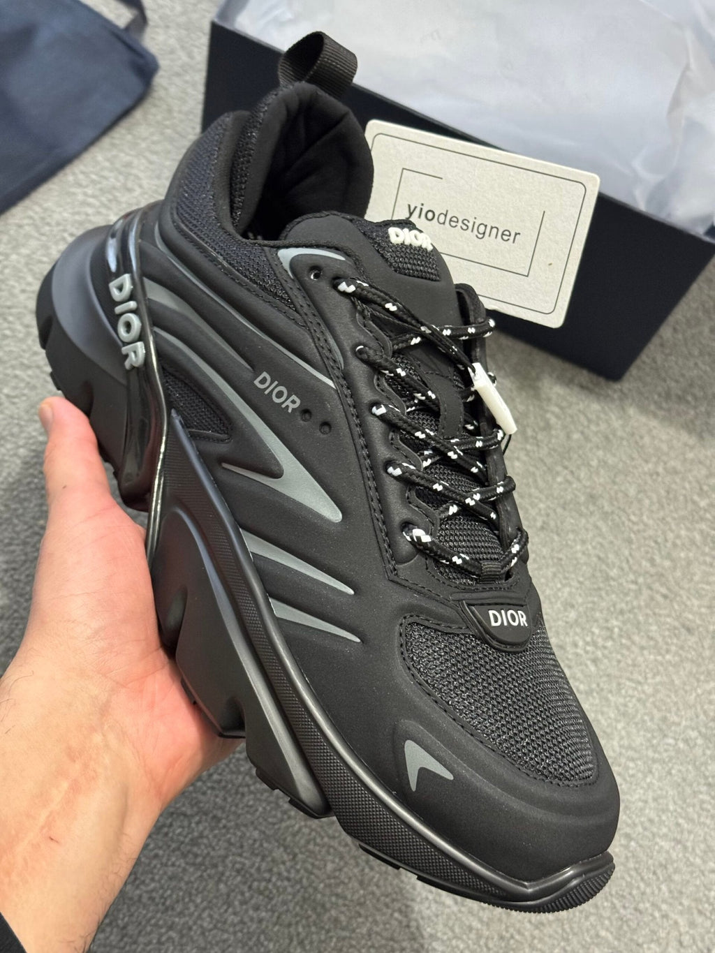 Dior B44 Blade Black Mesh Trainers